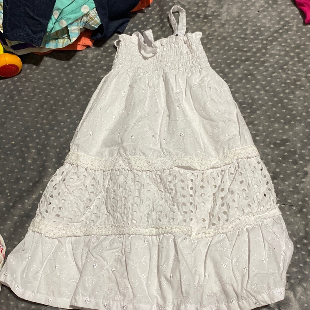 Picapino 2t boutique white sun dress